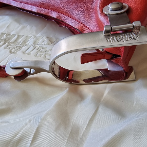 Jean Paul Gaultier Red Leather small handbag Vintage 90s - Picture 11 of 14